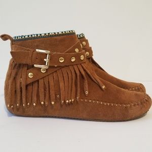 ALDO Suede Leather Moccasin Booties